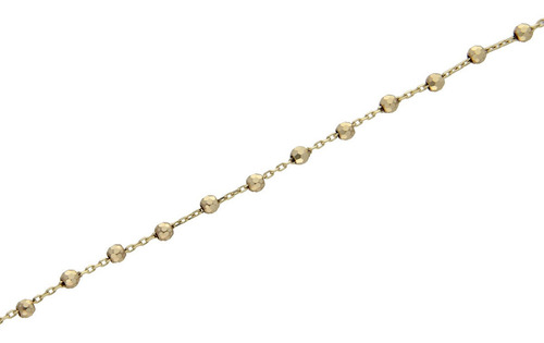 Imagen 3 de 6 de Pulsera Ligera De Bolitas, 14k Oro Amarillo, 1.8 Grs.