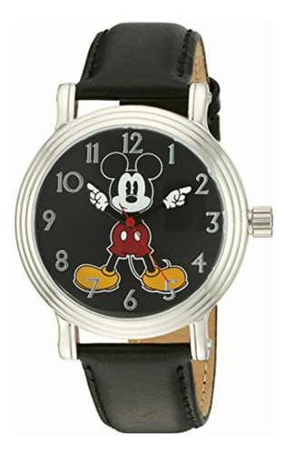 Disney Mickey Mouse Reloj Para Mujer En Color Plata, Con