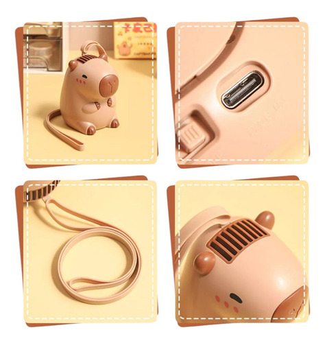 Mini Ventilador Portatil Capybara Mini Fan Recargable