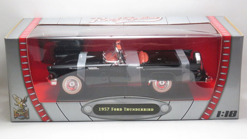 1957 Ford Thunderbird Preto - Road Signature - 1/18 Yat Ming