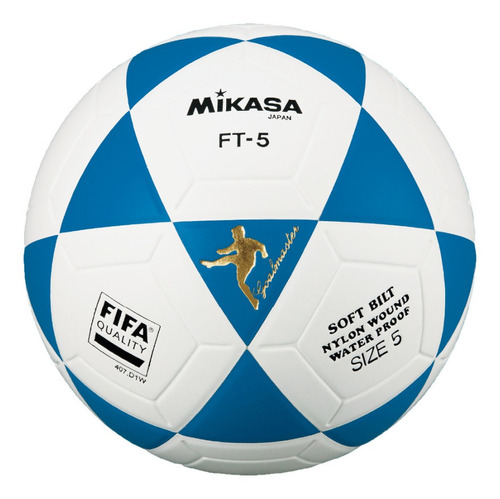 Bola de futebol Mikasa FT-5 nº 5 Unidade x 1 unidades  cor branco e azul