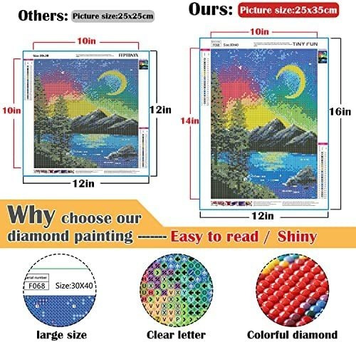 Imagen 2 de 9 de Pintura De Diamantes 5d X12 Kits Paisajes