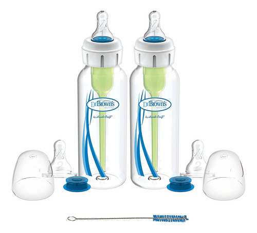 Biberones Dr Browns Alimentación Especializada 8 Oz 2 Pz Color Transparente Specialty Feeding Estándar