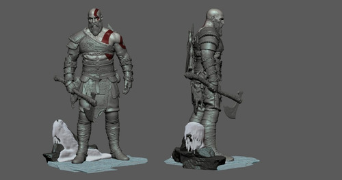 Archivo Stl Impresión 3d - God Of War - Kratos - Vengeance S