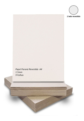 Papel Paraná Revestido 1.5mm A4 - 9 Folhas