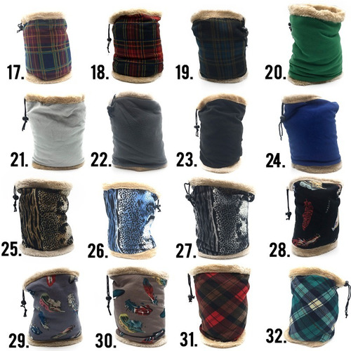 Pack 12 Cuellos Con Piel Termicos Con Diseños Hombre Mujer