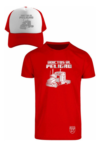 Kit Playera + Gorra Trucker Camion T800 Adictos Al Peligro