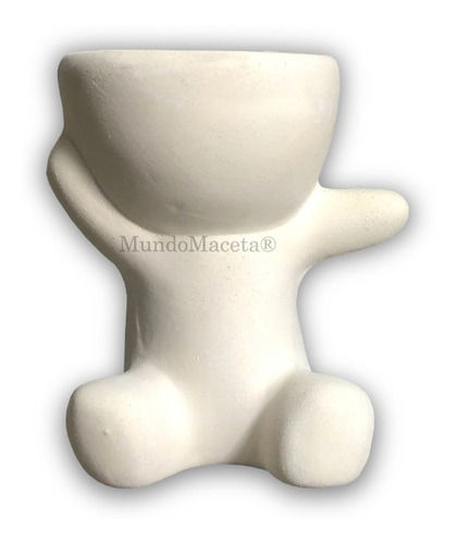 Imagen 4 de 4 de Juego 3 Macetas Tipo Robert Cerámica Para Decorar Maceta Bob