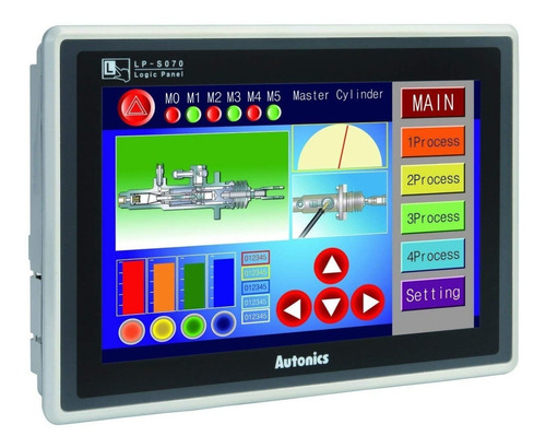 Pantalla Hmi Touchscreen 7 Lcd 24vcd Usb/ethernet Gp-s070