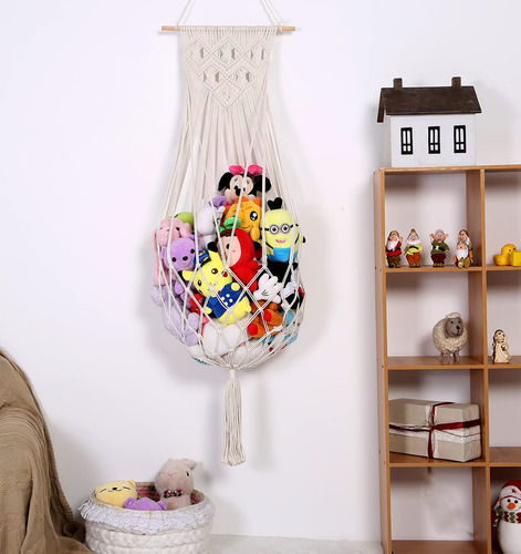 Hamaca Red Para Colgar Almacenamiento De Peluches Decoración