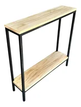 Comprar Recibidor Estilo Industrial Con 2 Estantes Hierro Y Madera