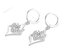 Comprar Aros Colgantes Moda Mujer Plata Ley 925
