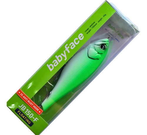 Isca Artificial Babyface Jb150- F (floating) - 15cm Cor Babyface Green