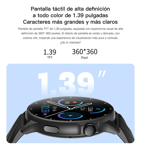 Reloj Inteligente Mujer Hombre Bluetooth Llamada Smartwatch