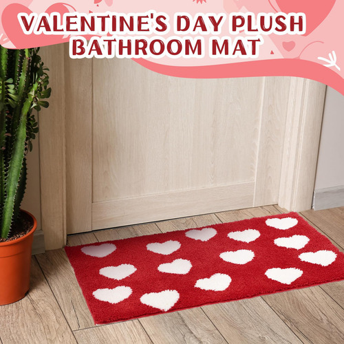 Tapete De Baño Antideslizante En Forma De Corazón