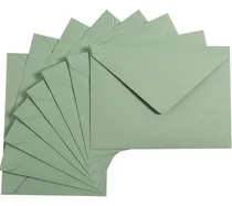 Comprar 100 Sobres A7 De Color Verde Salvia, Sobres Para Tarjetas De