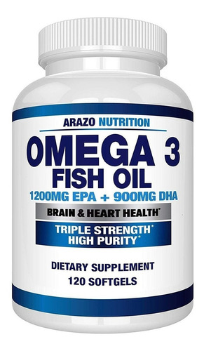 Arazo Omega 3 Aceite De Pescado 120 Cápsulas Epa+dha Sabor Sin Sabor