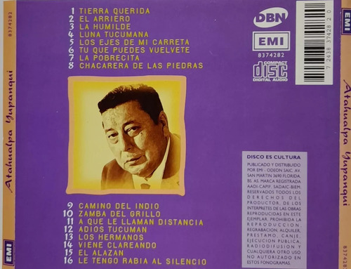 Atahualpa Yupanqui Tierra Querida Cd Nuevo/sellado Original