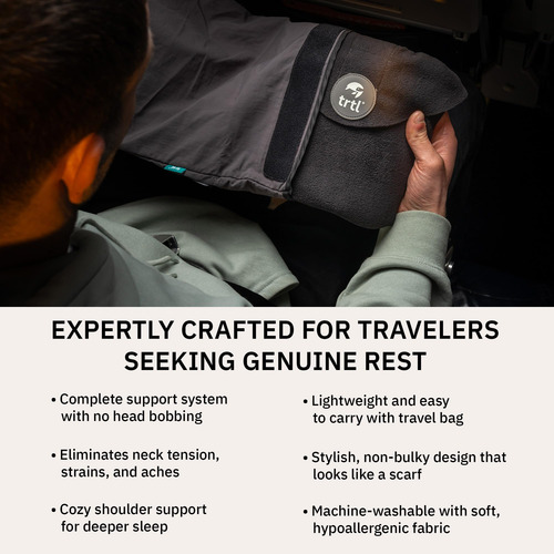 Almohada De Viaje Trtl Suave Y Lavable Para Apoyo De Cuello