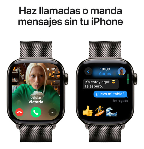 Apple Watch S10 Gps + Cellular 46mm De Titanio Pizarra Pizarra Estilo Milanés Pizarra Pizarra