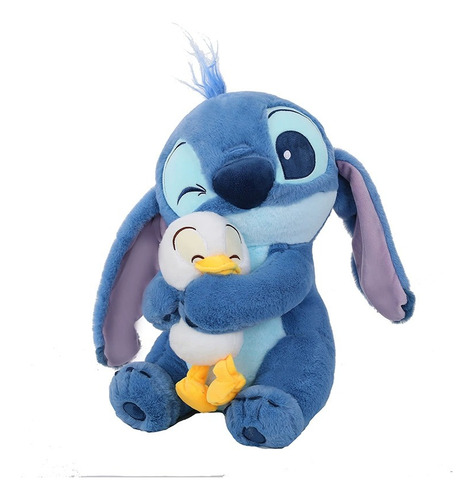 Peluche Stitch Guiño Abrazando A Un Patito De Lilo & Stitch
