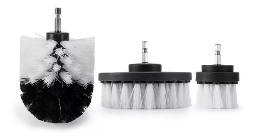 Kit De 3 Cepillos De Limpieza Suaves P Taladro Color Blanco