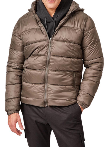 Campera Hombre Inflada Capucha Nylon Chelsea Market Abrigos 