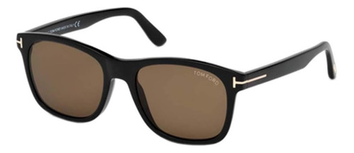 Tom Ford Ftj Negro Brillante Eric Square Gafas De Sol Lente 