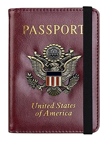 Porta Documentos Y Tarjetas Para Pasaporte Con Bloqueo Rfid