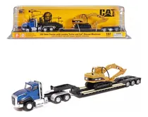 Comprar Diecast Master 1:87 Trailer Lowboy Azul & Cat Mano De Chango