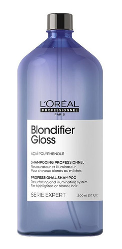 Shampoo Iluminador Blondifier Para Rubios Loreal Pro 1500 Ml