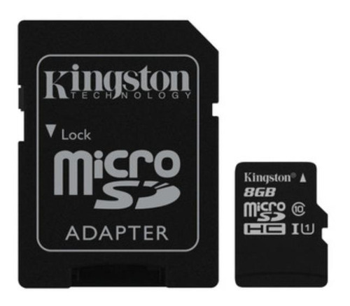 Cartão de memória Kingston SDC10G2 com adaptador SD 8GB