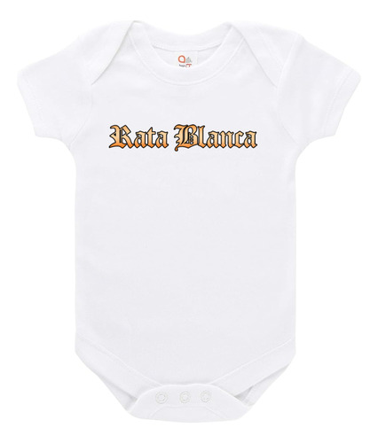 Body Bebe Manga Corta Personalizado Rata Blanca