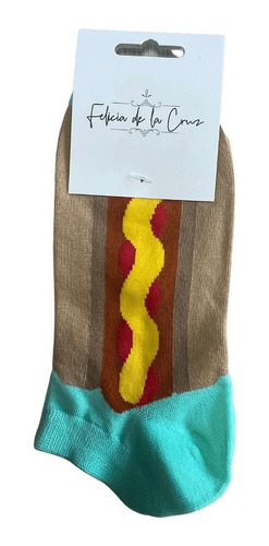 Calcetines Diseño Cortos Modelo: Hot Dog - Talla Única
