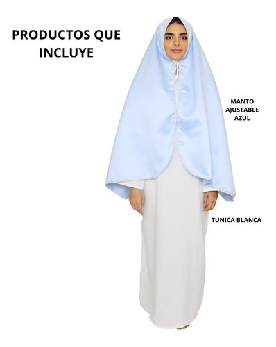Disfraz Virgen Maria Clasico Navidad Dama