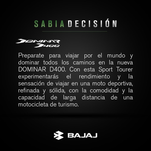 Imagen 17 de 21 de Bajaj Dominar D 400 Tourer Chakan Moto Mejor Precio Contado