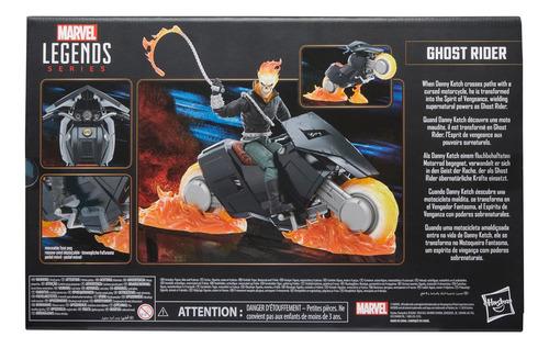 Figura De Acción Marvel Legends Ghost Rider Con Motocicleta (Reacondicionado)