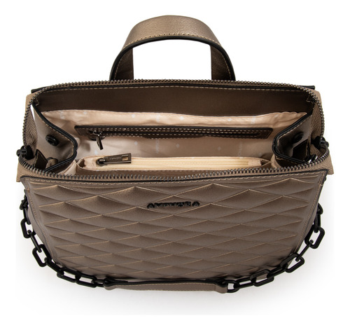 Mochila Suiza Plateado Mujer Amphora