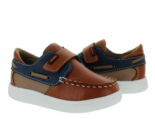 Audaz Zapato Moda Vestir Casual Piel Miel Ni o Bebe 84675