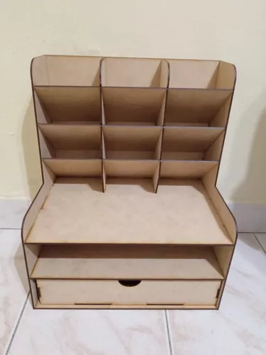 Organizador Escritorio Mdf Fibrof?cil C/?tiles – Artesanías Calíope