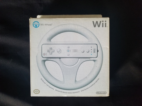 Volante Wii Original Blanco Para Mario Kart Con Caja