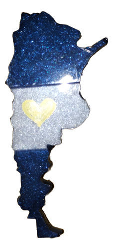 Escarapelas Prendedores Pin Argentina Regalo Resina Azul Corazón