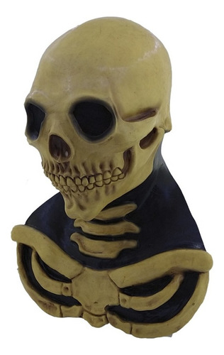 Máscara Calavera Long Neck Skull Halloween 25027 Color Beige