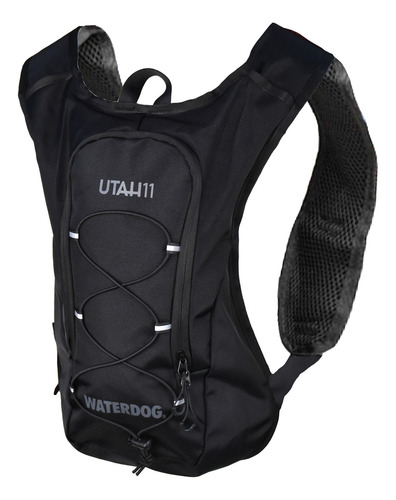 Mochila Waterdog Deportiva Utah 11 Hidratacion Color Negro