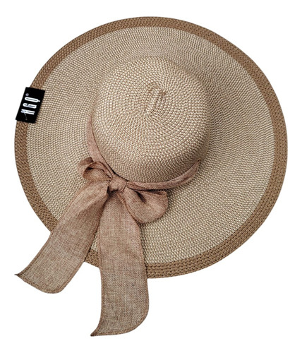 Sombrero Playa Con Ala Ancha Anti-uv Moderno Cómodo Mujer Marrón Unica