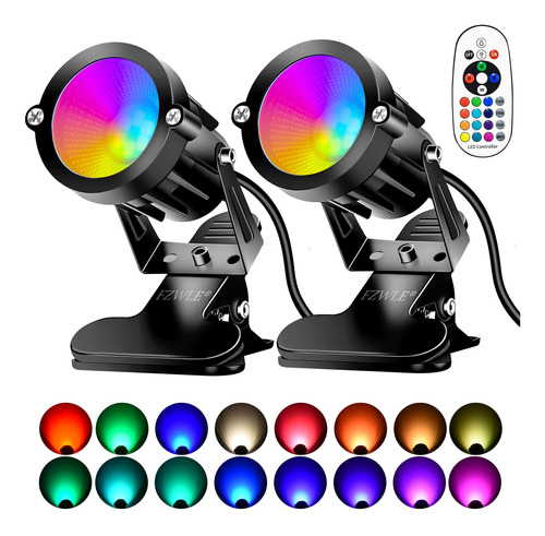 Fzwle Rgbw Luces Spotes Interiores 7w Spot Lights Con Remote