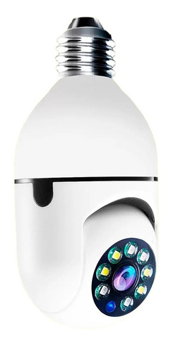 Cámara De Seguridad GTI Forma De Ampolleta Hd 1080p Color Blanco