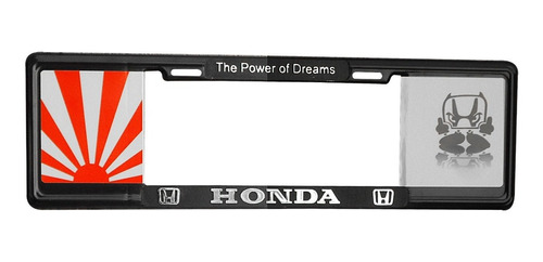 Portaplacas Europeo Honda The Power Sol Naciente Muñeco