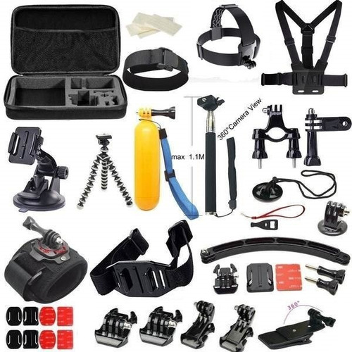 Imagen 3 de 10 de Kit De Accesorios X 50 Gopro Sjcam Action Cam Estuche Imperm