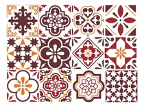 Comprar Azulejos Pack X 12 Decorativos 15x15 Autoadhesivos Color Bordos